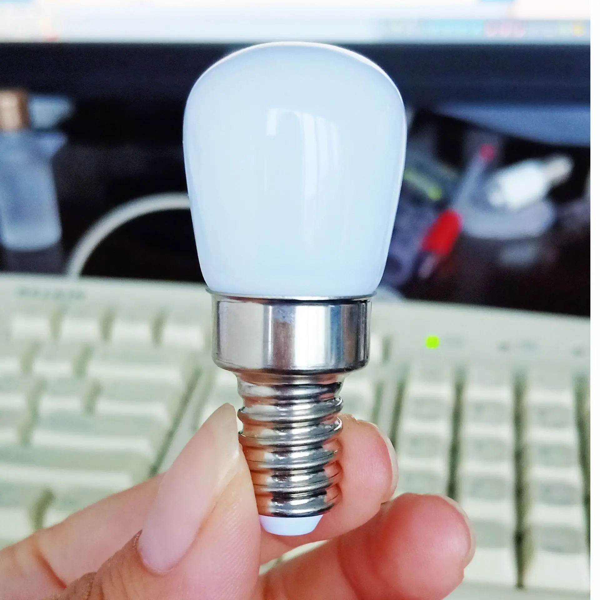 Mini LED Bulb E14 E12 110V 12V 24V Light Bulb SMD2835 LED Refrigerator Lamp 2W Screw Bulb For Refrigerator Freezer AC 220V