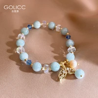 blue stone fishtail forest charm bracelet 2022 new small fresh jewelry girls sweet accessories party exquisite gift for wman%e2%80%98s