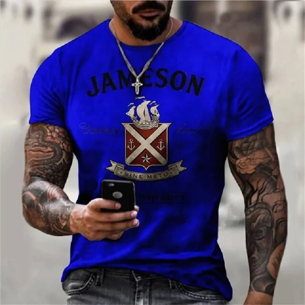 

2022 New Stylish and Handsome Men's Compass 3D Printed T-shirt Summer Hip-hop Style T-shirt Short Sleeve Fashion Trend Stree