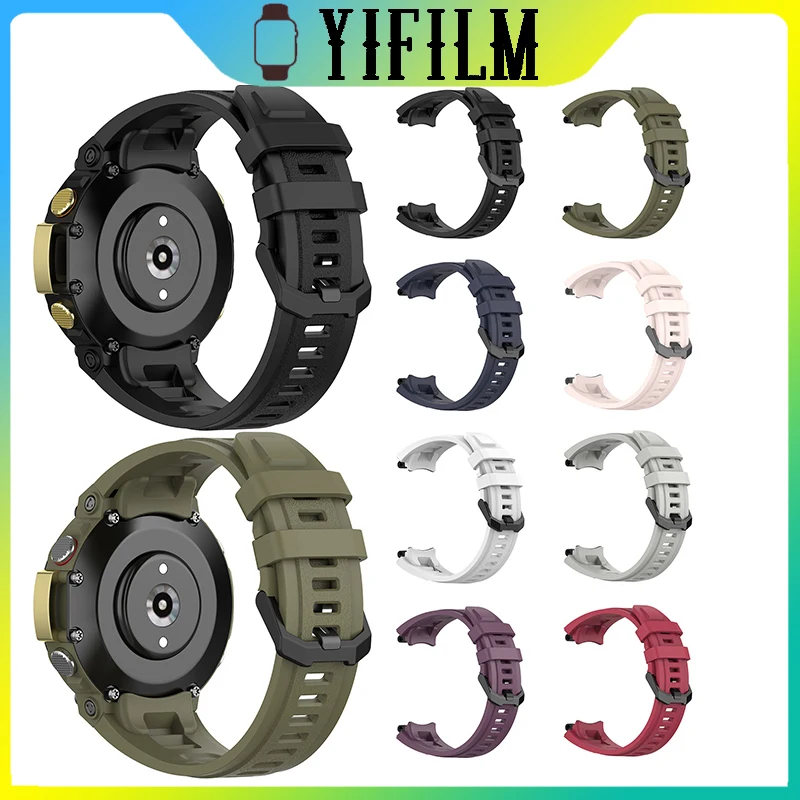 

Silicone Watch Band For Huami Amazfit T Rex 2 T-Rex2 Smartwatch Sport Strap For Men Women Waterproof Replacement Band TRex2