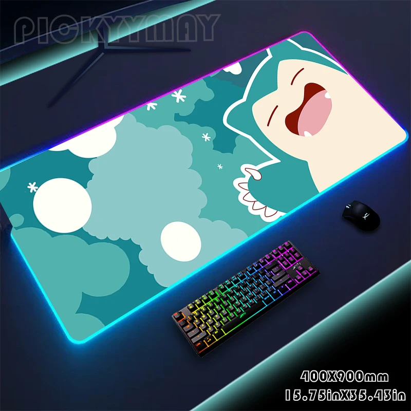 

Cute Anime RGB Mouse Pad Large Mousepads Gamer Mousepad LED Desk Pad Mouse Mat Backlit Laptop Pads Luminous Keyboard Mats