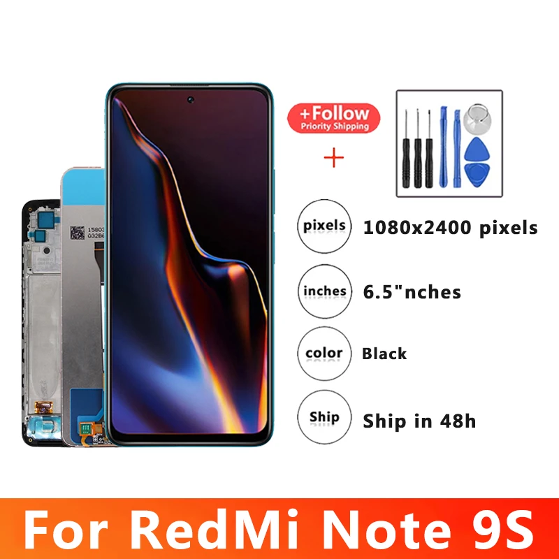 

ЖК-дисплей 6,5 дюйма для Xiaomi POCO M3 Pro LCD M2103K19G M2103K19C, сменный сенсорный экран дисплея для Xiaomi Redmi Note 10, зеркальный ЖК-дисплей