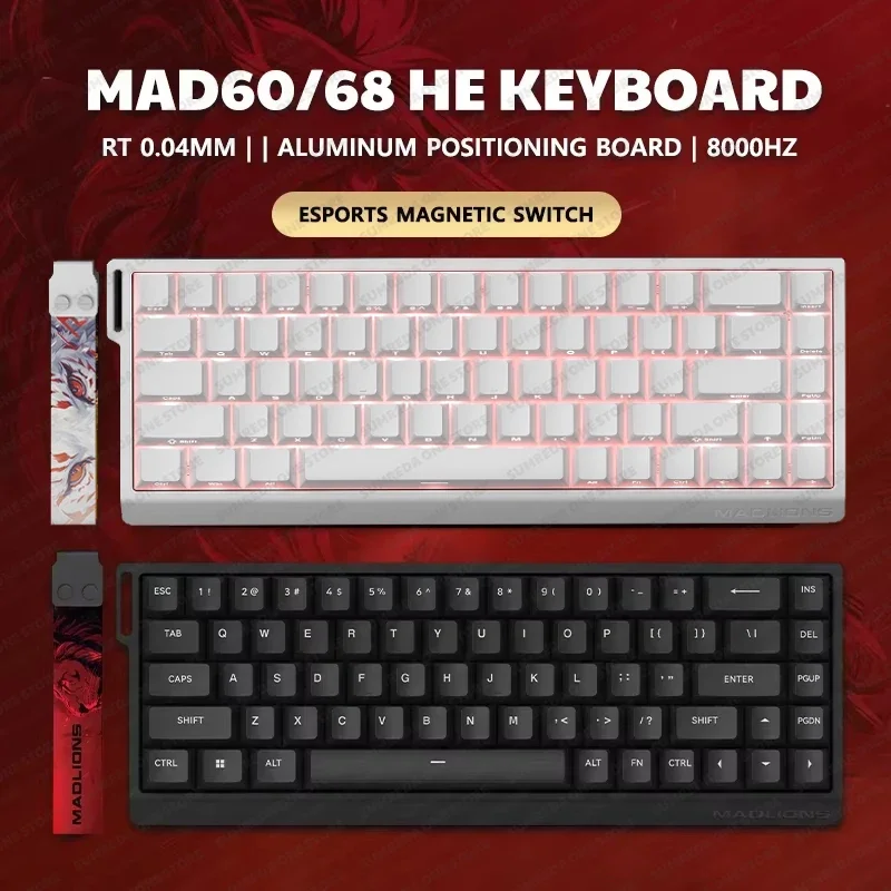 Madlions Mad 60he 68he Проводная механическая клавиатура Игровой магнитный переключатель