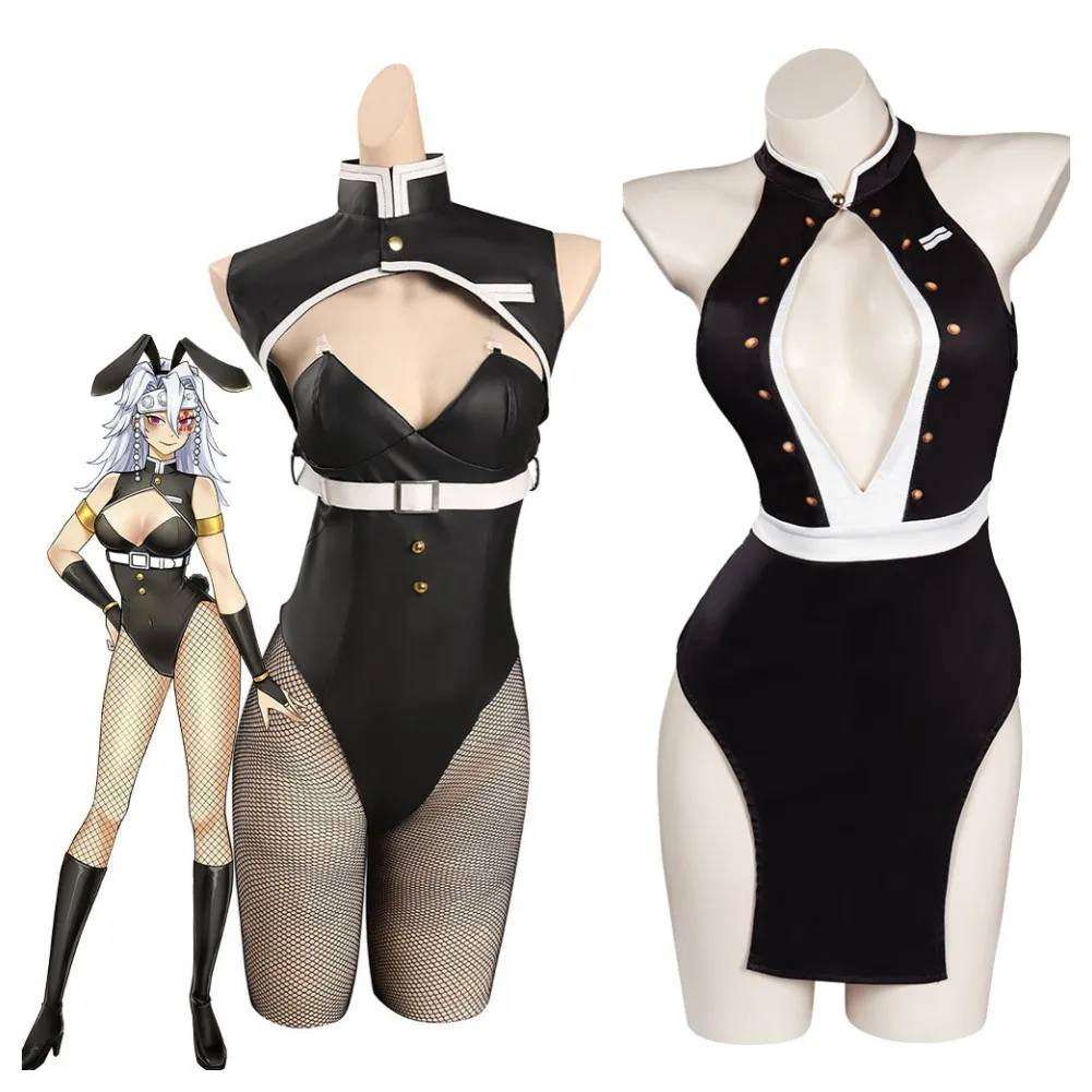 

Fast Shipping Demon Slayer Uzui Tengen Cosplay Costume Dress Jumpsuit Outfits Halloween Carnival Suit For Women Girls