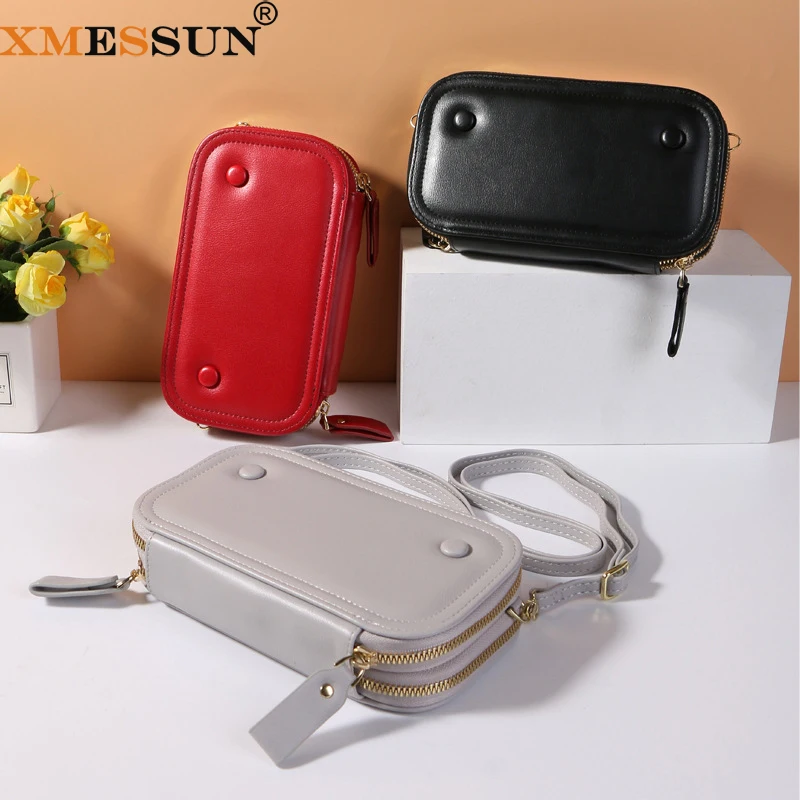 

Новая сумка для телефона XMESSUN из искусственной кожи для женщин, модный дизайн, женская сумка-мессенджер через плечо с цепочкой, сумка-кошеле...