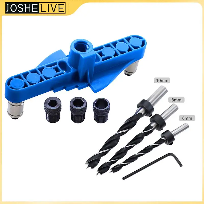 

Drill Bit Woodworking Pocket Hole Jig 6/8/10mm Self-centering Scriber Doweling Drill Guide Locator Hole Puncher Carpentry Tool