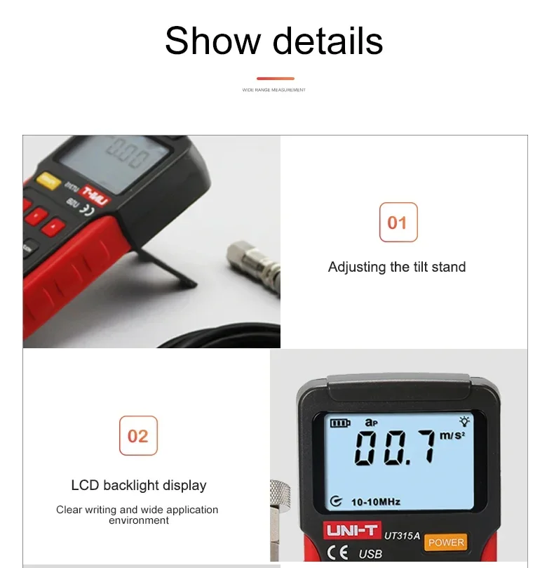 315A tester przyspieszenia i wibracji przemieszczenia prędkości do produkcji maszyn elektrycznych metalurgicznych