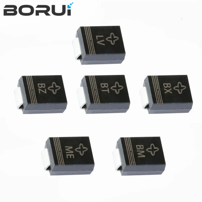 Светодиоды SMD TVS SMBJ26A SMBJ28A SMBJ30CA SMBJ33CA SMBJ36CA SMBJ40CA SMBJ43CA SMBJ45A SMBJ48CA SMBJ51A 600 Вт 5 В-440 В SMB 50 шт.