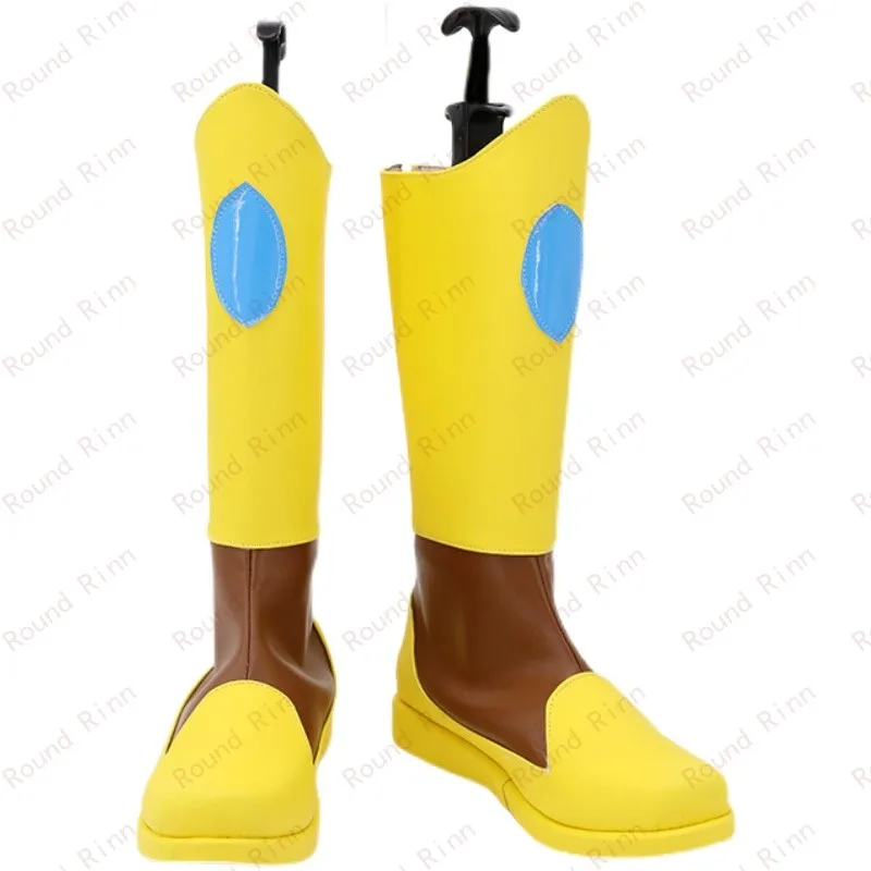 JP Anime DBZ Broly Cosplay Shoes Yellow Handmade Boots