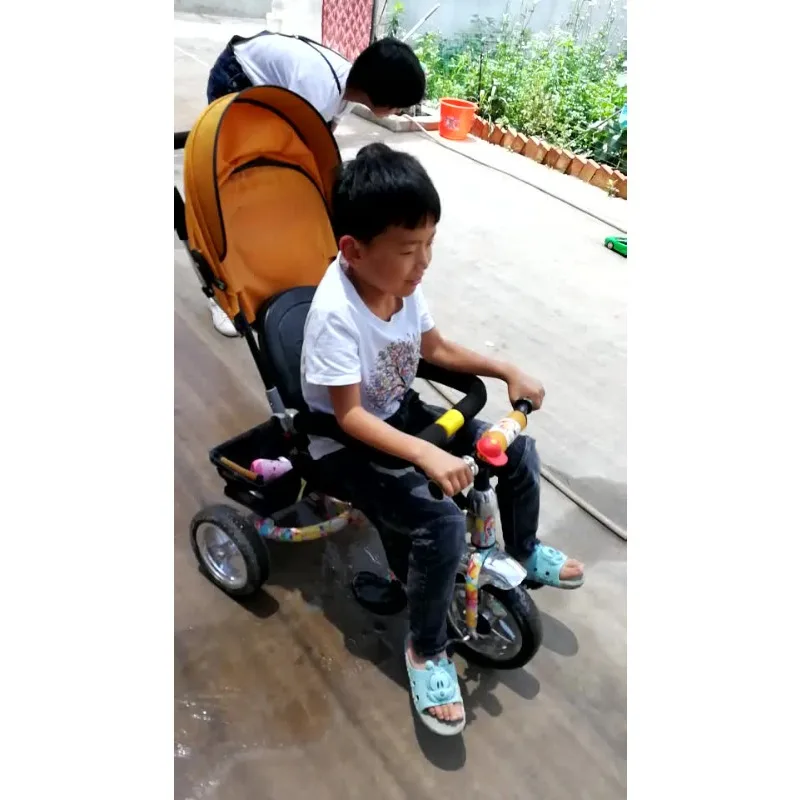 Детский трехколесный велосипед детская коляска двусторонняя коляска-Трайк