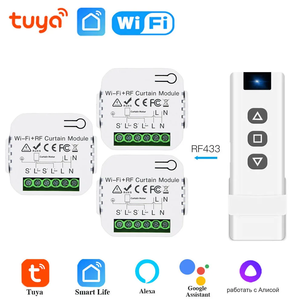 

RYRA Tuya WiFi RF433 Модуль управления жалюзи