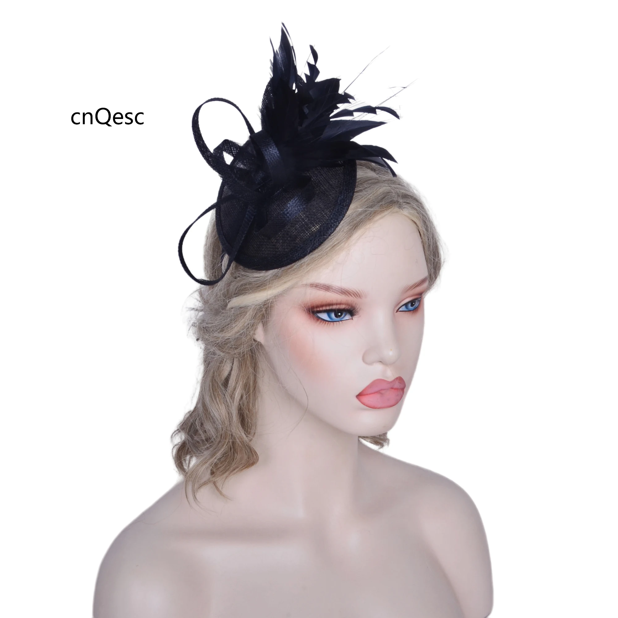 Новая шляпа sinamay с перьями Вуалетка для дерби Кентукки свадебная искусственная