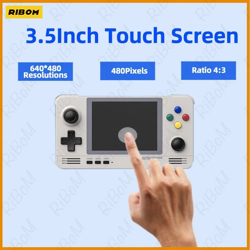 New Retroid Pocket 2 Plus 3.5Inch Touch Screen Retro Video Game Consoles Android Dual System HD Output 5G WiFi Handheld Gaming