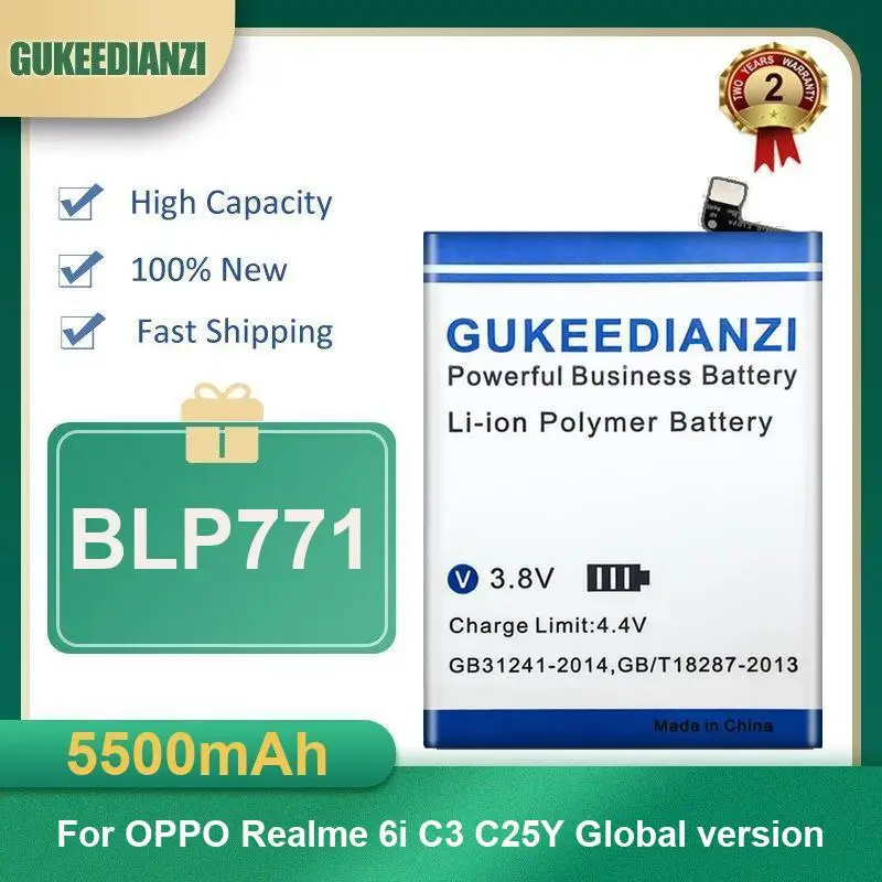 Фото Аккумулятор для OPPO A53 2020, A32 2021, A54 5G/4G, A74, Realme 6i, C3, C25Y (глобальная версия), Reno 2, Find X3 Lite, CPH2145/Reno4 SE, PEAT00 №4