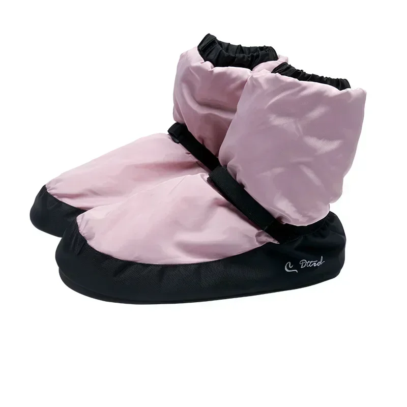 Женские пуховые ботинки разноцветные танцевальные из эластичного материала