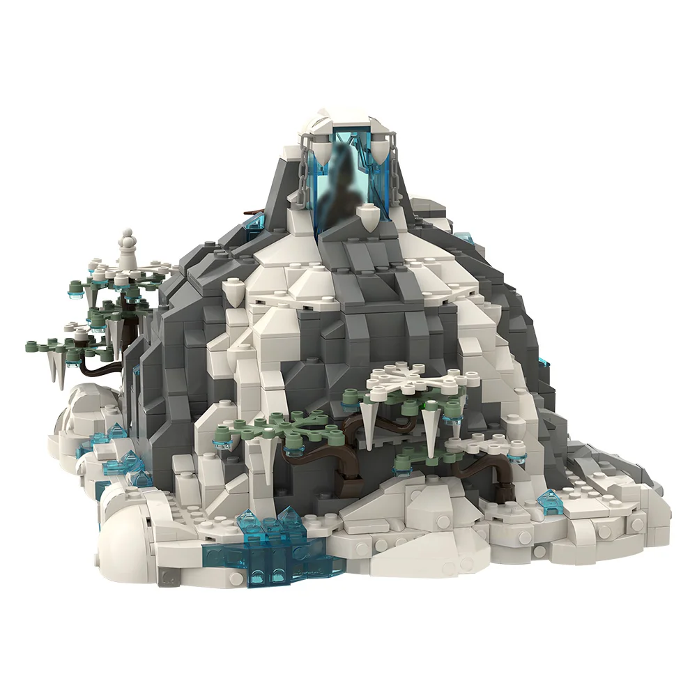 Фото MOC-203593 Снежный тролл Пещера Серия Пещерный дом Строительные блоки DIY Модель Кирпичи Головоломки Игрушки Маленький кирпич Рождественские подарки 1279 шт. №2