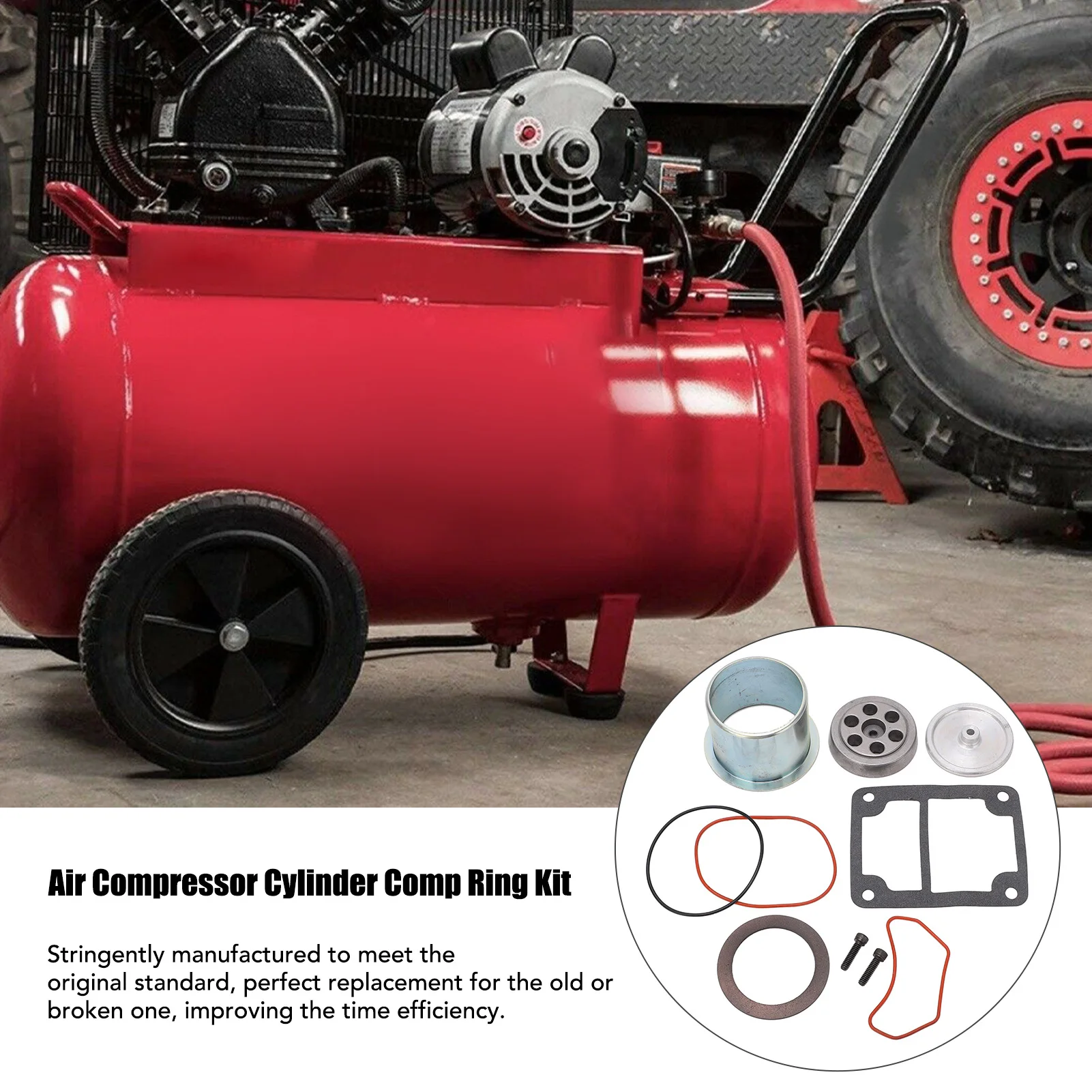 Комплект колец цилиндра воздушного компрессора металлический сплав прочное