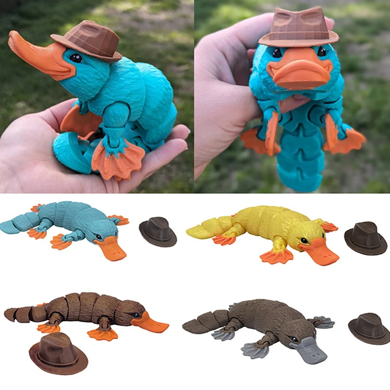 3D печатные шарнирные игрушки Platypus динамические в виде животных полностью гибкие