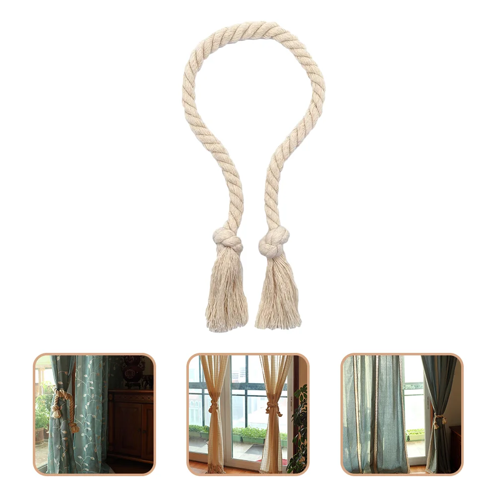 

6 Pcs Curtain Tie Back Farmhouse Tiebacks Outdoor Ties Curtains Rope Window Shade Drapery For