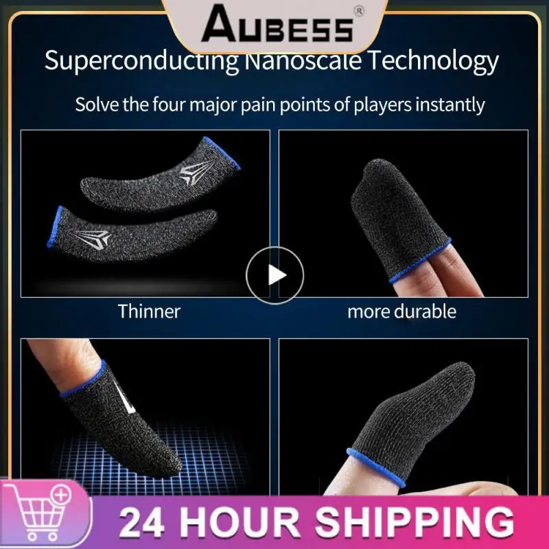 

Sensitive Touch Screen Gloves Breathable Gaming Fingertip 1 Pair Finger Cover Mobile Games Touch Screen Finger Cots Ultra-thin