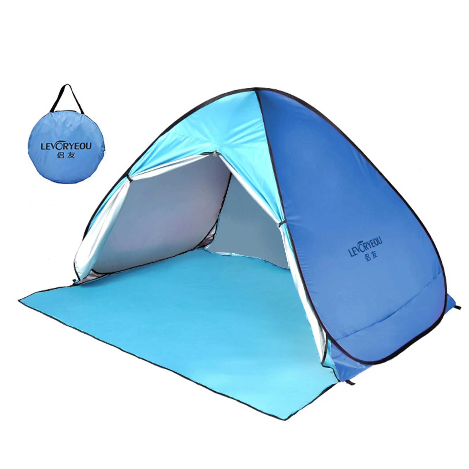 Купи Outdoor Camping Tent Russian Stock Pop-up Fun-Play Tent Automatic Instant Tent UV Protection Tent Sun Shade Awning за 1,352 рублей в магазине AliExpress