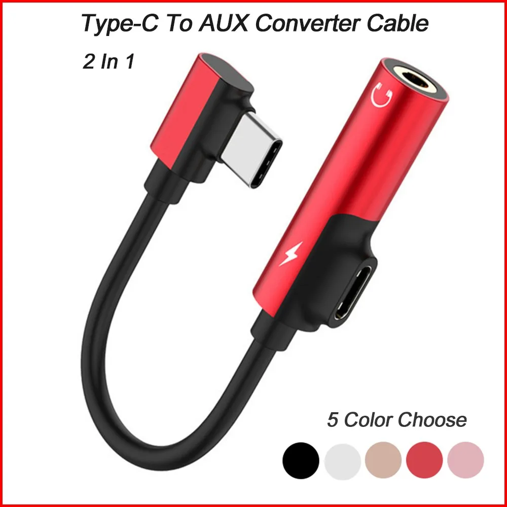 

Кабель-преобразователь 2 в 1 с USB C на 3,5 мм для наушников