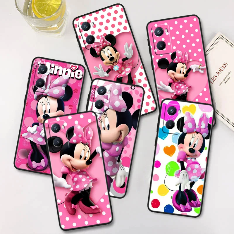 

Minnie Disney Mouse Cute Phone Case For OPPO A56S A55 A54S A53S A52 A33 A32 A31 A16S A16 A12 A11S A9 A5 2020 Black Cover