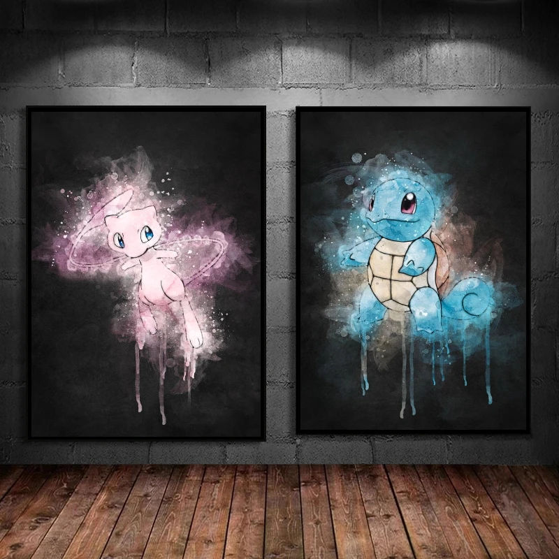 Фотография на холсте Покемон Мьюту плакаты игрушки современные домашние фигурки