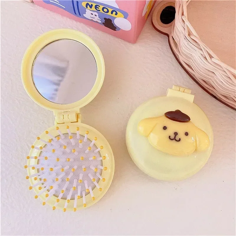 Kawaii Sanrio аниме расческа Cinnamorolls pompurins Kuromis складной массажер Air Подушка гребешки