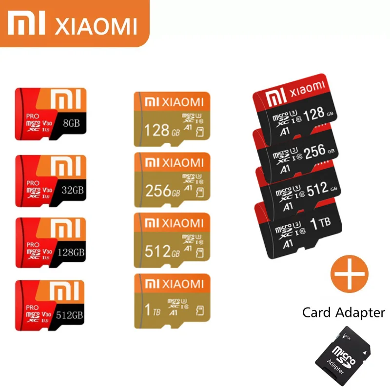 

100% оригинальная карта памяти Xiaomi Extreme 128 ГБ 256 ГБ 512 ГБ ТБ Micro TF SD карта флэш-класса 10 TF SD карта для адаптера смартфона