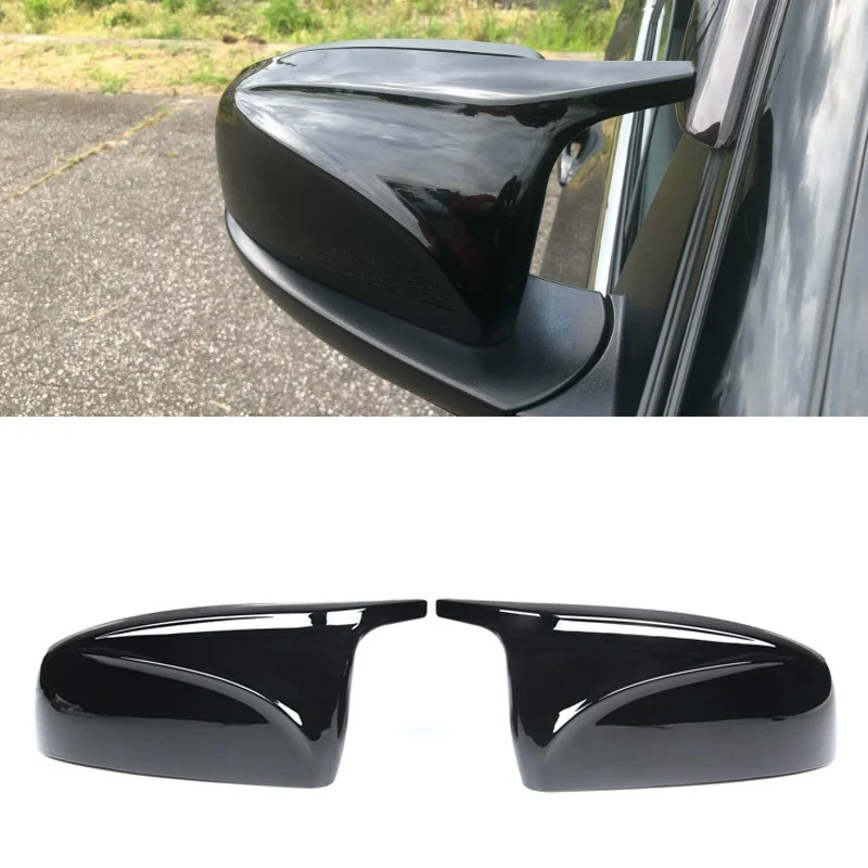 

2pcs Rearview Excellent Side Wing modified Bright black Mirror Cover caps For BMW X5 E70 X6 E71 2007-2013
