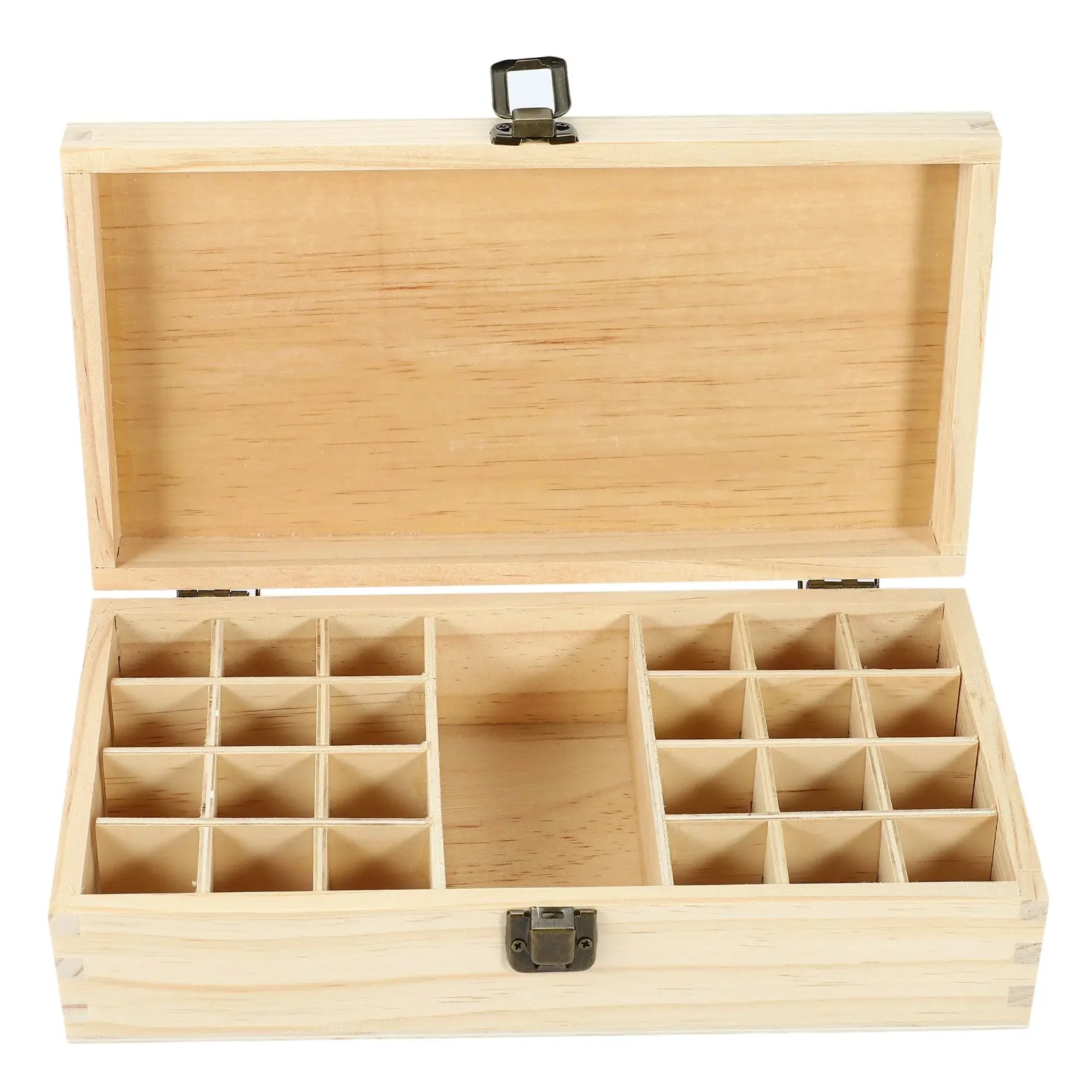 

25 Holes Essential Oils Wooden Box 5Ml /10Ml /15Ml Bottles Spa Yoga Club Aromatherapy Storage Case Organizer Container