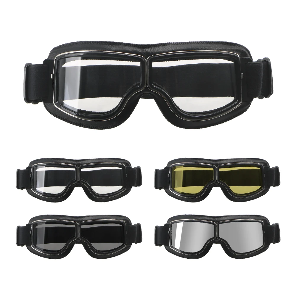 Windproof Steampunk Helmet Goggles Motorcycle Accessories Motocross Eyewear Mask Motorbike Glasses Vintage Motorcycle Goggles