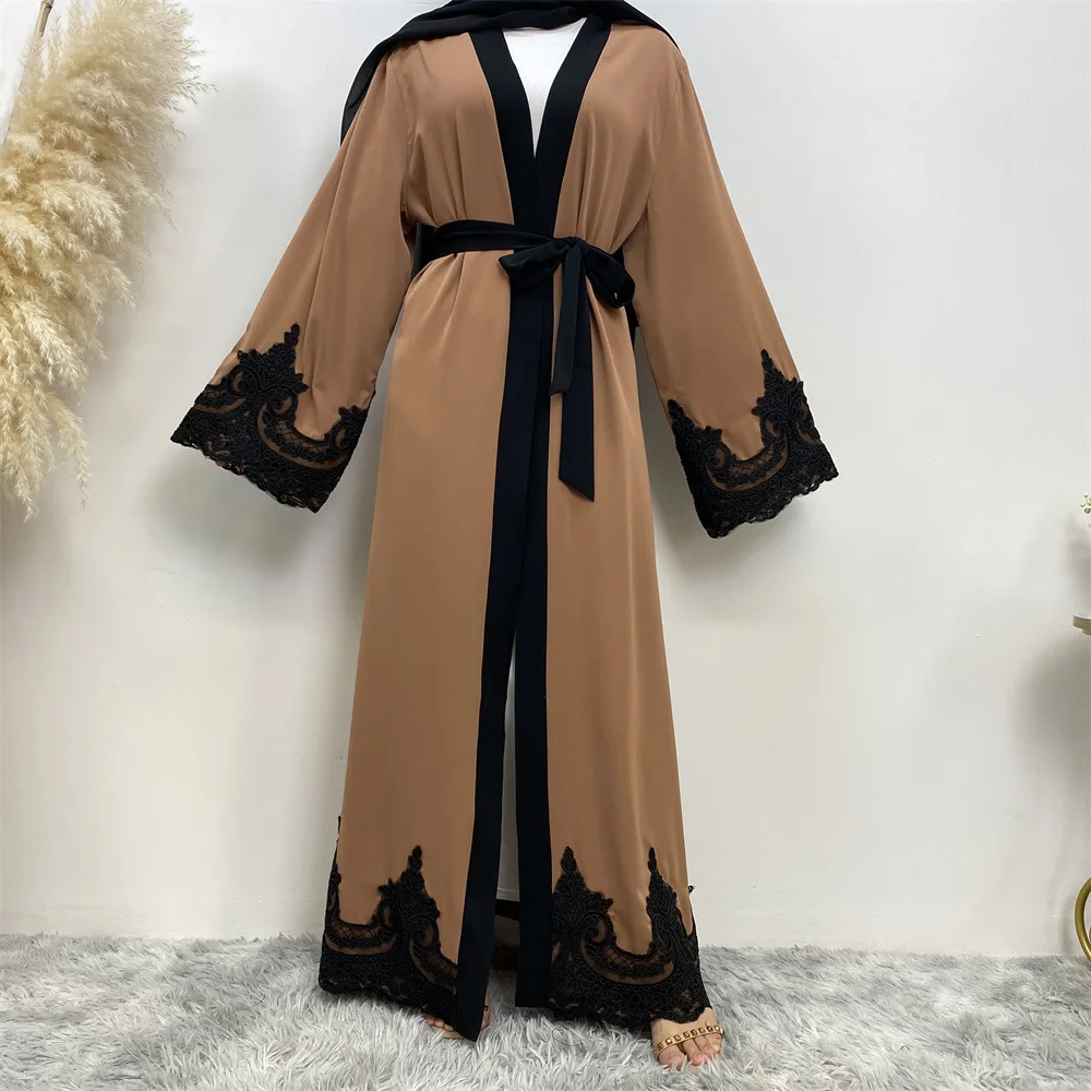 Fashion Embroidered Robe Turkish Casual Cardigan Muslim Dress Fashion Islamic Colthing Long Robes Abaya Kimono
