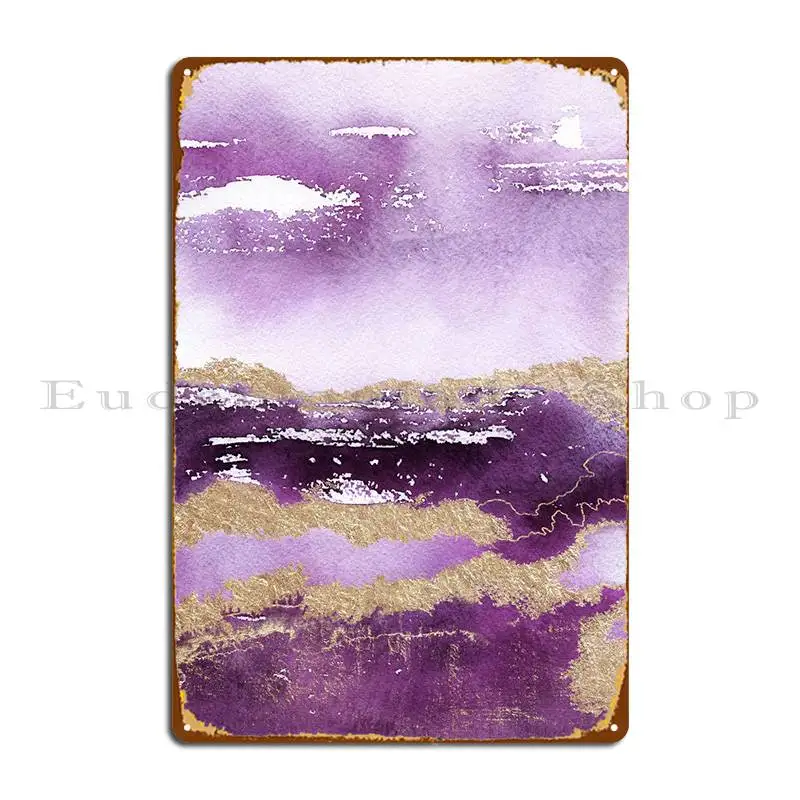 

Фиолетовый золотой абстрактный 03 металлический знак паб пещера таблички Печатные Кухонные жестяные плакаты