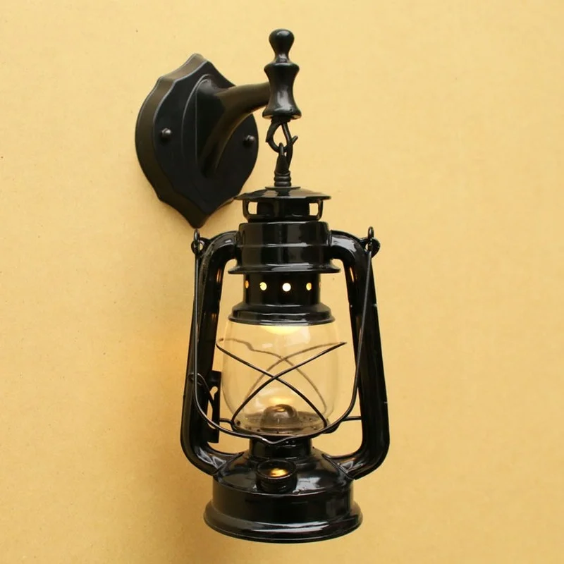 

Классическая керосиновая настенная лампа в стиле ретро, портативный светильник с держателем для Бра, украшение для бара, клуба, кофейни, ресторана, домашний декор