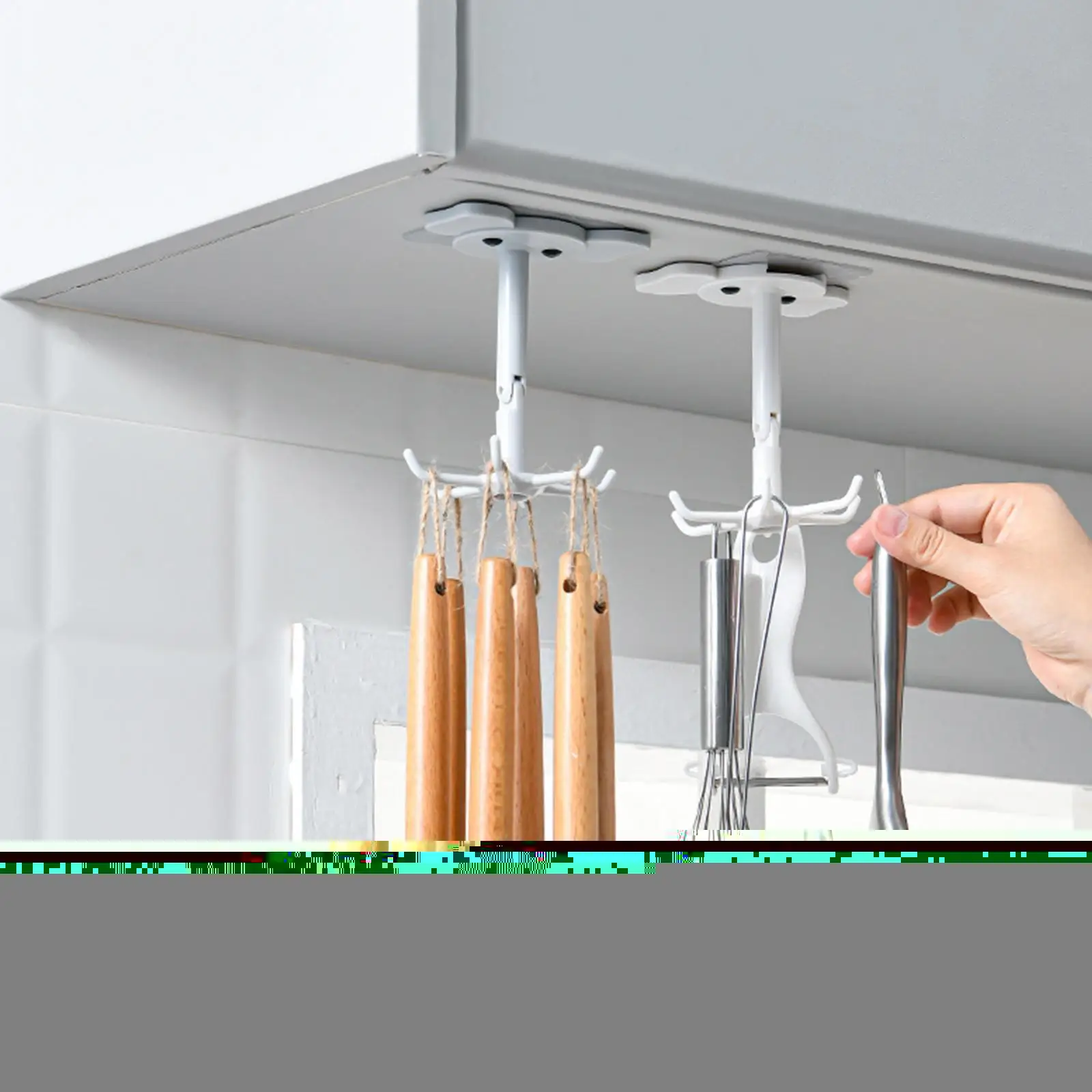 

Кухонный крючок многоцелевой крючок вращающийся стеллаж для органайзера и хранения аксессуары домашние Кухонные гаджеты настенный крючок...