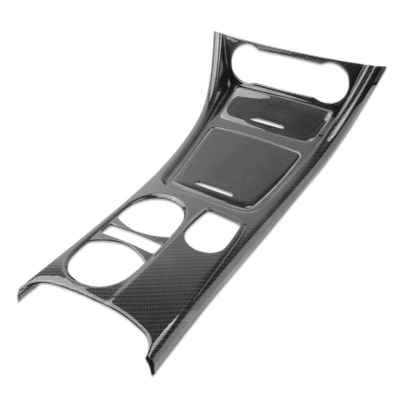 

3 шт. Автомобильный Центральный переключатель передач из углеродного волокна держатель стакана для воды панель Крышка отделка для Mercedes Benz ...