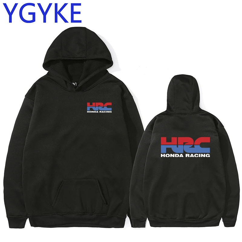 

HRC print spring and autumn men's and women's hooded sweater casual fashion pullover men's sweatshirt trendy all-match top