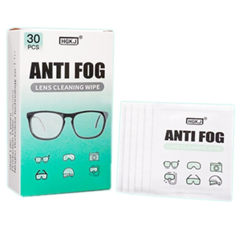 

30 pcs Anti-Fog Glasses Cleaner Safely Cleans Glasses, Sunglasses, Phone Screen