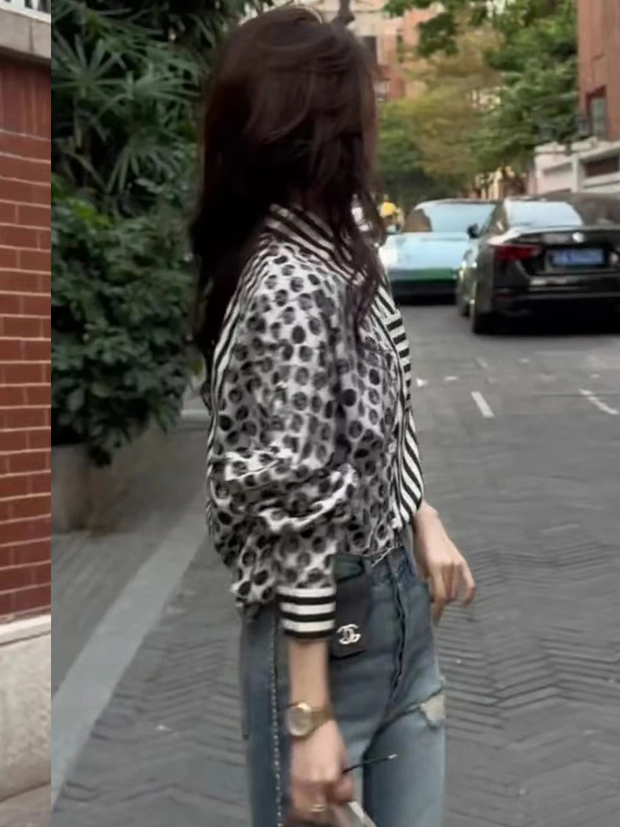 INS Супер горячая свободная универсальная рубашка для женщин Европейские товары