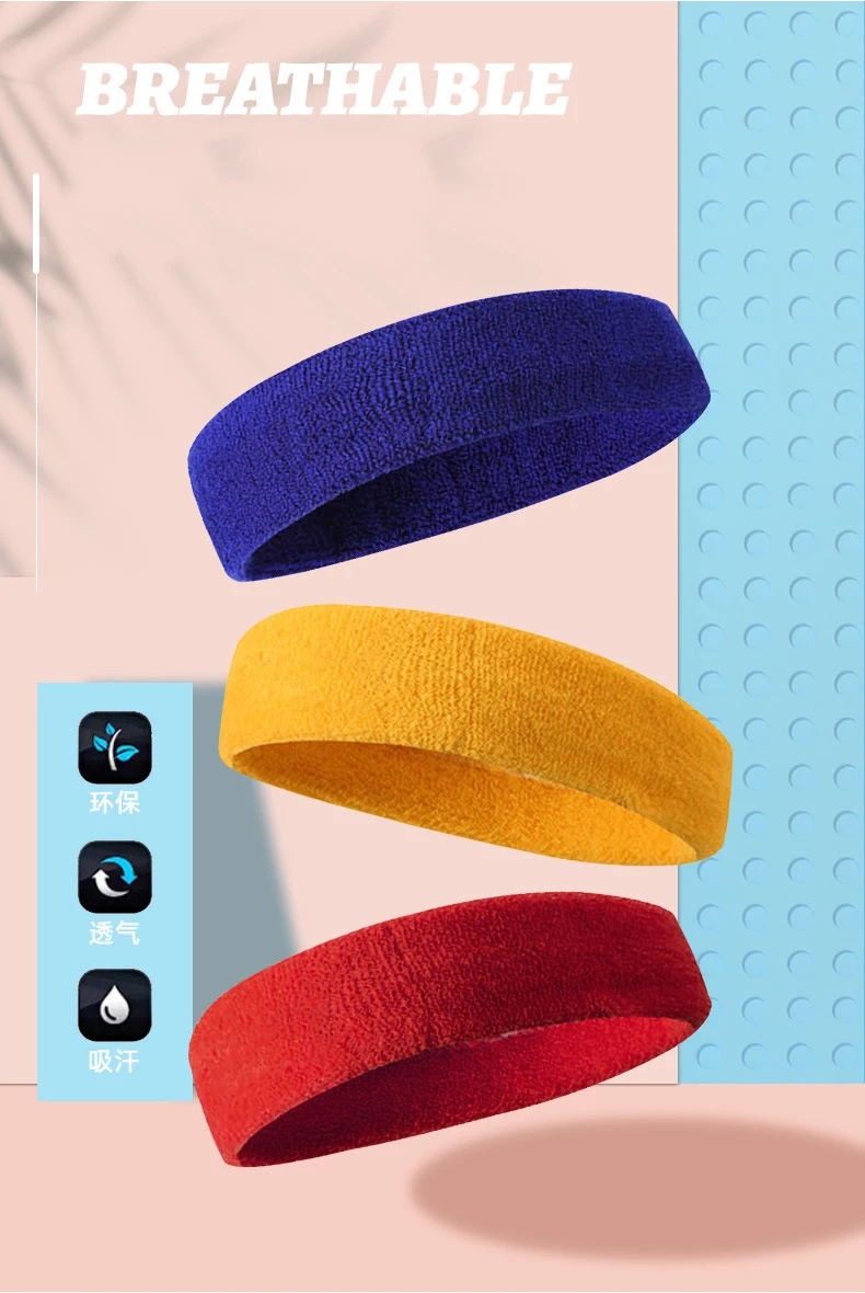 Basketball Yoga anti-perspiration Boys Girls Men Women Headscarf Absorb Sweat Running Head With Badminton Tennis Head Sweat Band