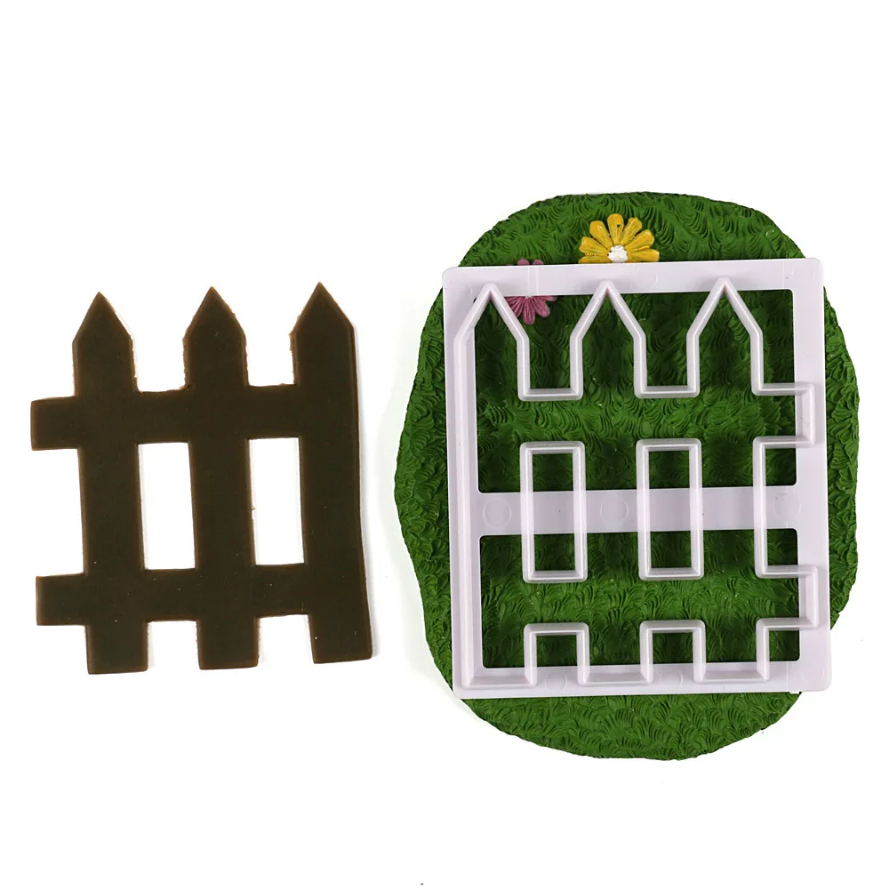 

Fence Gate Plastic Cookie Cutter Sugar Fondant Soft Candy Baking Biscuits Chocolates Cake Decoration Mold Kitchen Accessories