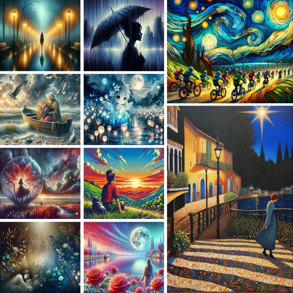 Набор для рисования по номерам в стиле Фэнтези пейзаж 40x50 домашний декор взрослых