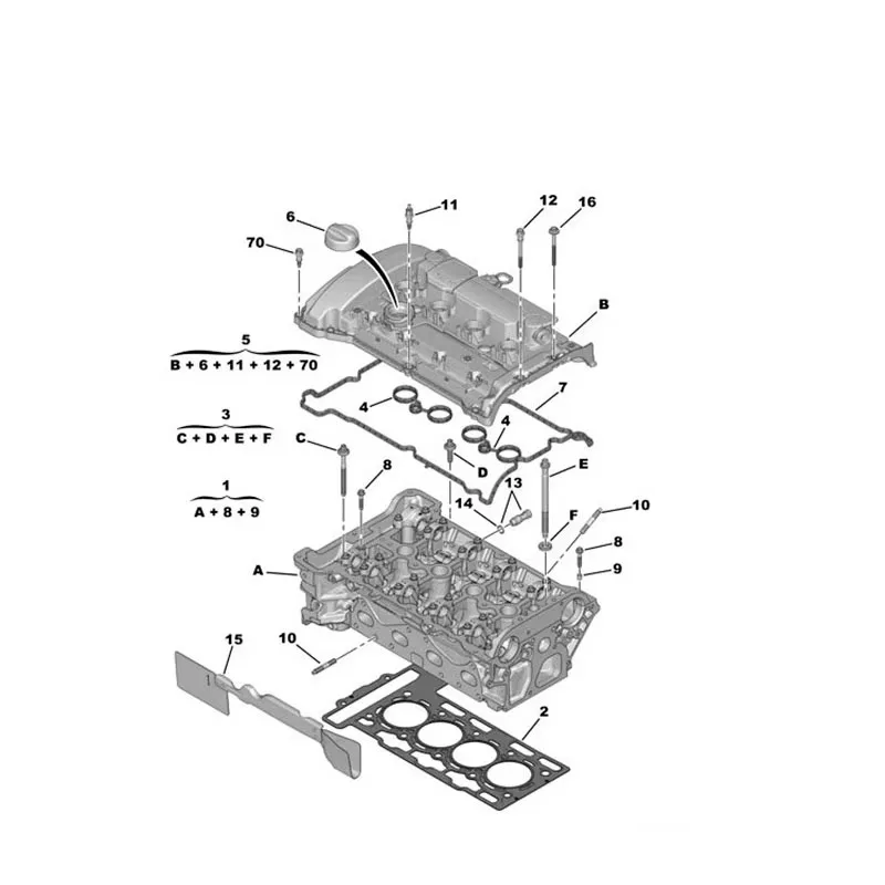9805712480 9812071480 Для Citroen C4 C4L C5 C3XR Peugeot 208 2008 3008 308S 508 DS 1.6THP крышка клапана цилиндра