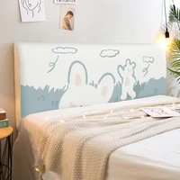 cartoon celvet bed head cover elastic bedhead cover bed head protection headboard dust cover bedroom removable bedside cover
