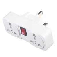 universal uk 250v 10a wall socket adapter portable 2 way extension power converter plug socket with on off switch