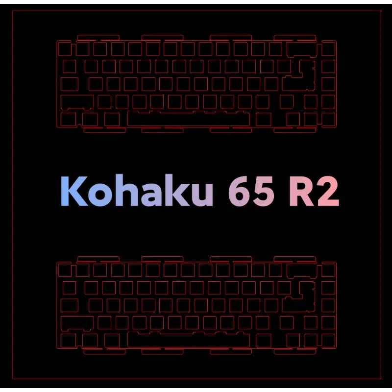 Фото Пластина для позиционирования клавиатуры Kohaku 65 R2, кастомная, из алюминия, меди, углеродного волокна, FR4, PEI, для аксессуаров механических клавиатур №1