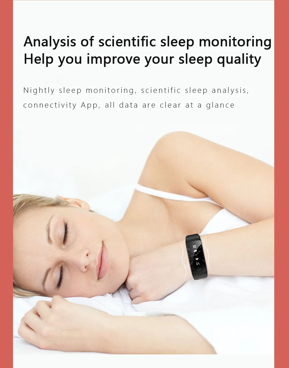 Smart Bracelet Custom Wallpaper Heart Rate Monitoring Weather Music Waterproof Band Blood Pressure |