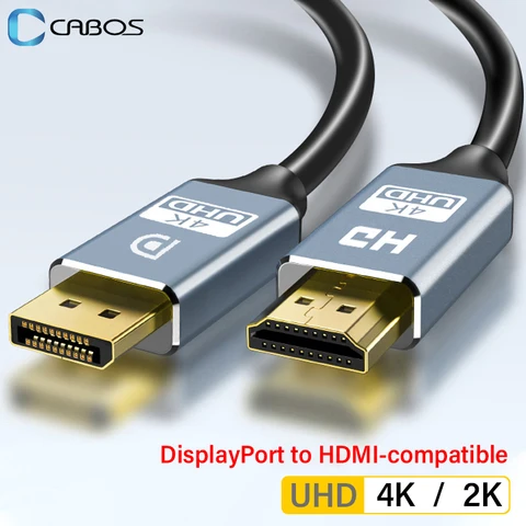 4K 2K DisplayPort-HDMI-совместимый видео-аудио конвертер адаптер Display Port кабель DP для ноутбука проектор ПК ТВ монитор PS3